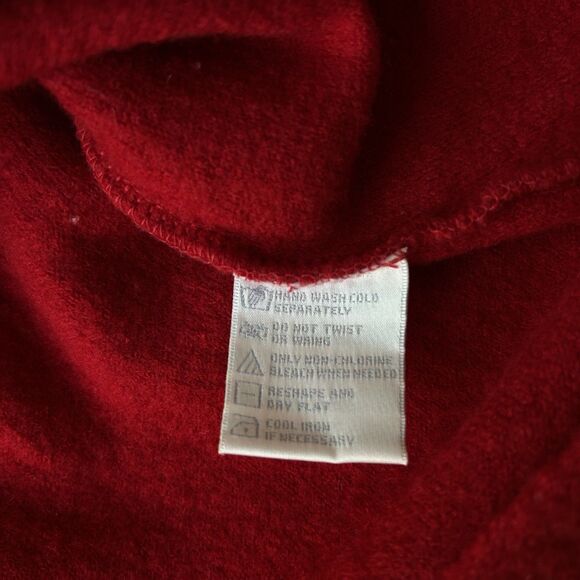 Vtg Pierre Cardin Womens Large Wool Red Shacket Sweater Chore Coat Holiday READ - Picture 4 of 15